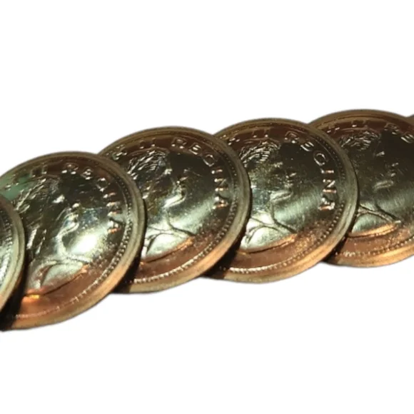 BELT GOLD TONE COIN CONCHO STRETCH BOHEMIAN BELT - Picture 4 of 4